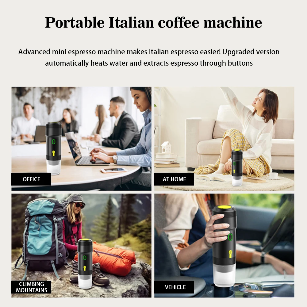 USB Portable Coffee Maker Time Saving Electric Espressoes Maker 3 In 1 Wireless Multipurpose Coffee Machine Indoor Outdoor