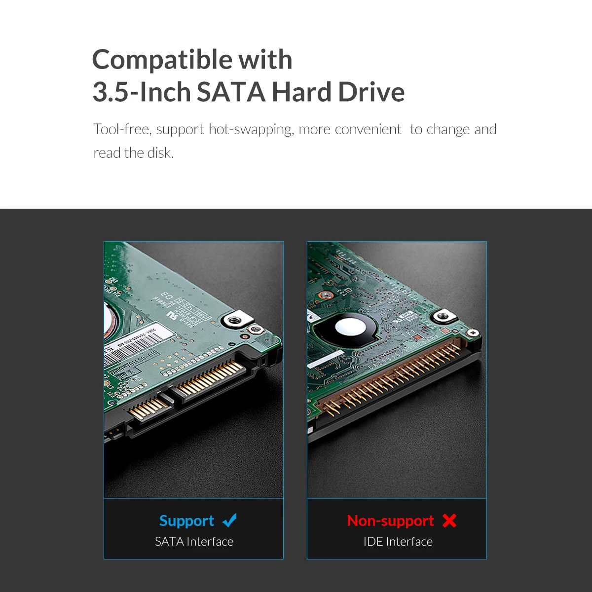 de disque dur interne en acier adaptateur de cadre mobile sata pouces