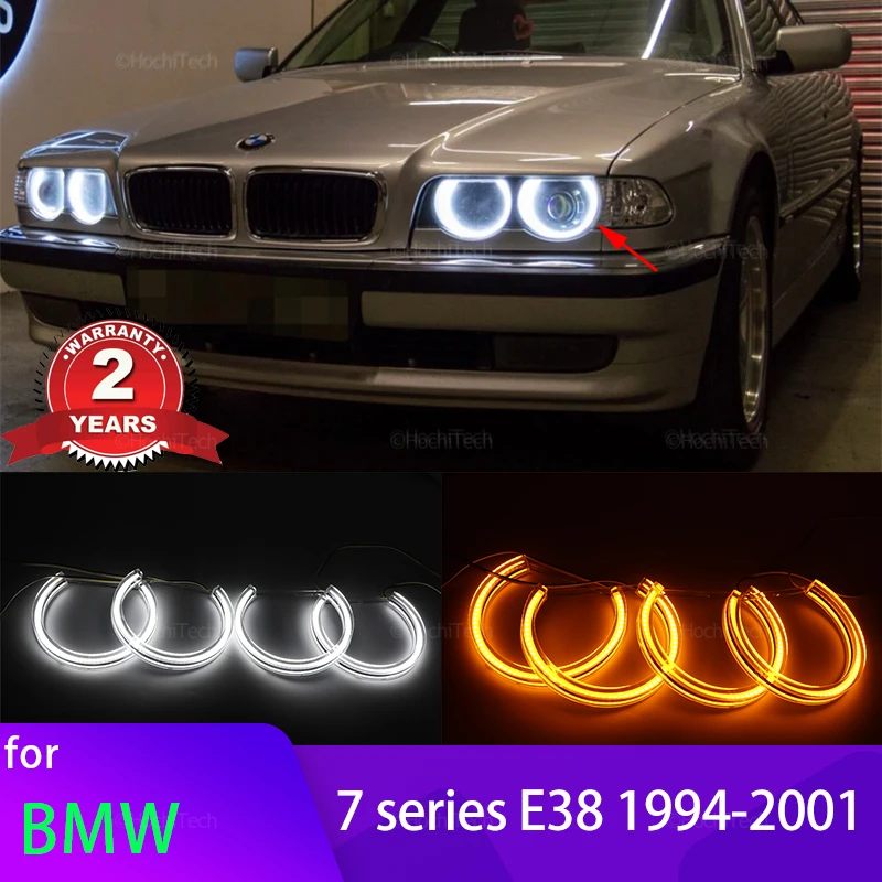 

Horseshoe Shape Light Halo Rings DRL LED Angel Eyes Kit For BMW 7 series E38 1994-2001 728i 728iL 730i 730iL 735i 735il 740i