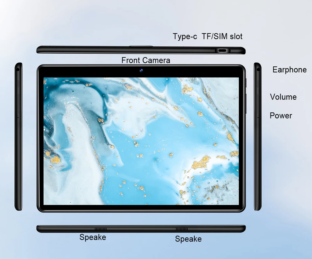 10.1 Inch 3G/4G Tablet - 4GB+64GB, Android 9, Octa Core, GPS, Bluetooth, Wi-Fi, Mobile Phone Call Description Image.This Product Can Be Found With The Tag Names Computer Office, Tablet, Tablets