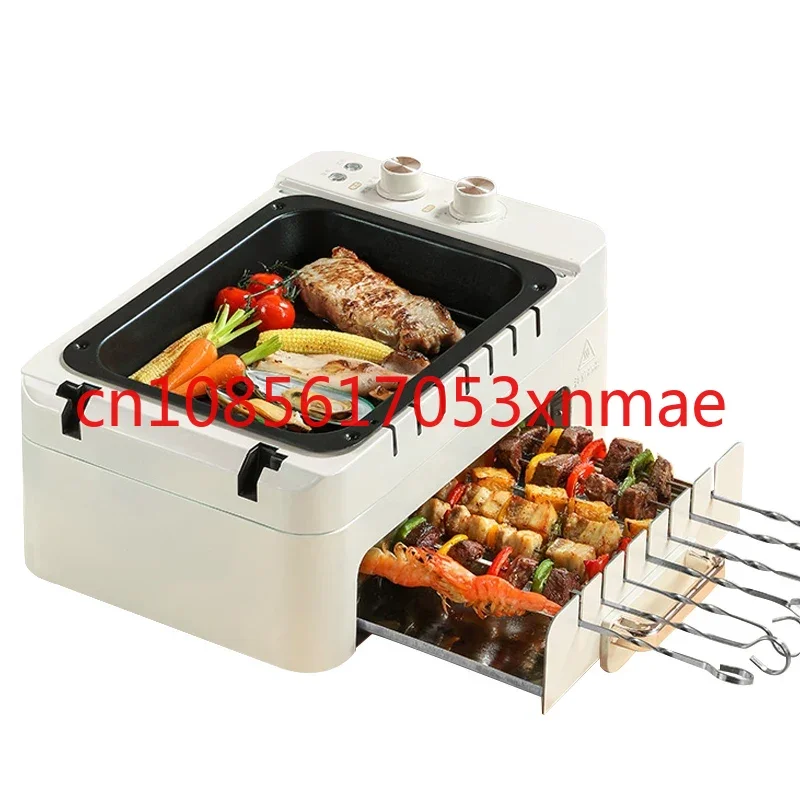 

3 In 1 Electric BBQ Kebab Grill Machine Automatic Rotating Skewers Machine Indoor Smokeless Barbecue Grill Oven