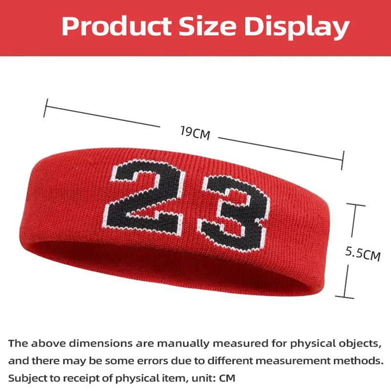 Sports Hair Band Sports Headband Sports Sweatband Cotton Athletic Headband Number 24 Elastic Sweatband Protection Basketball Tennis Sport Adult Kids Gym Fitness