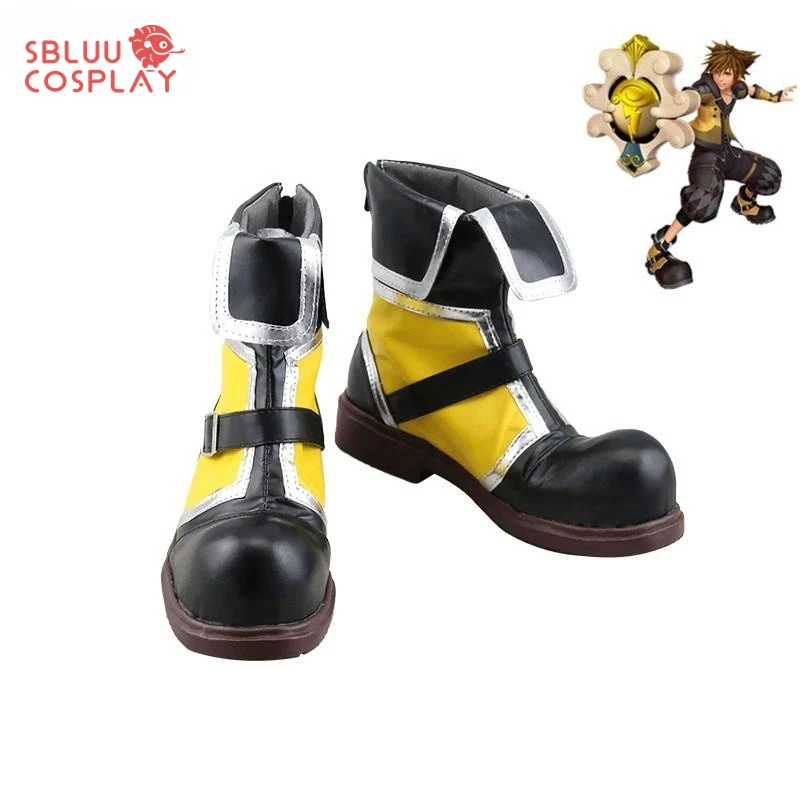 Muslimkingdom Hearts Sora Yellow Cosplay Boots Shoes Custom Made