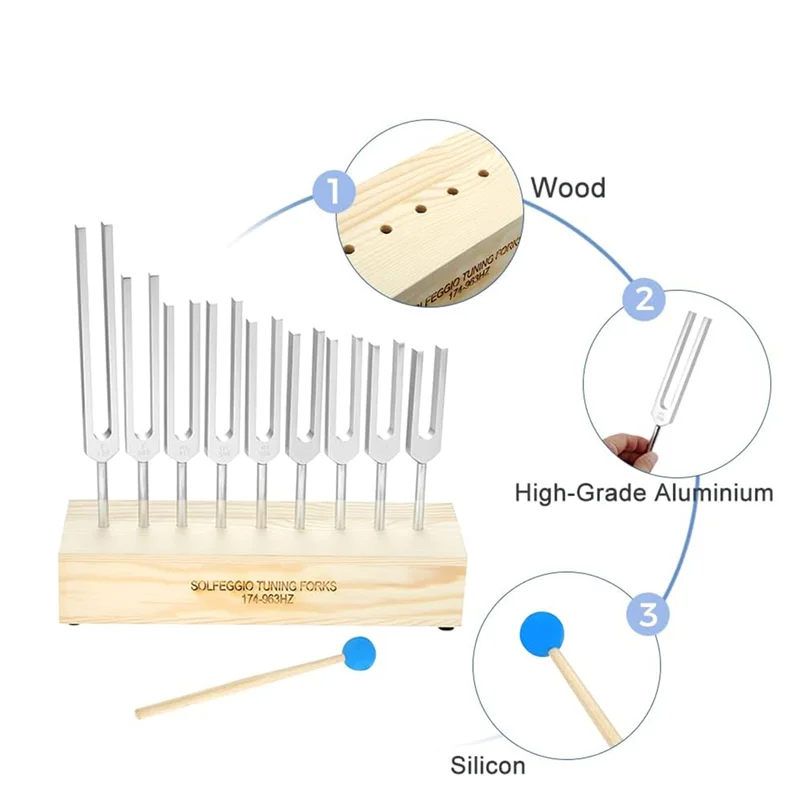The Song of Alignment – Solfeggio Tuning Fork Set (The Shaman’s Instrument of Resonance) 4