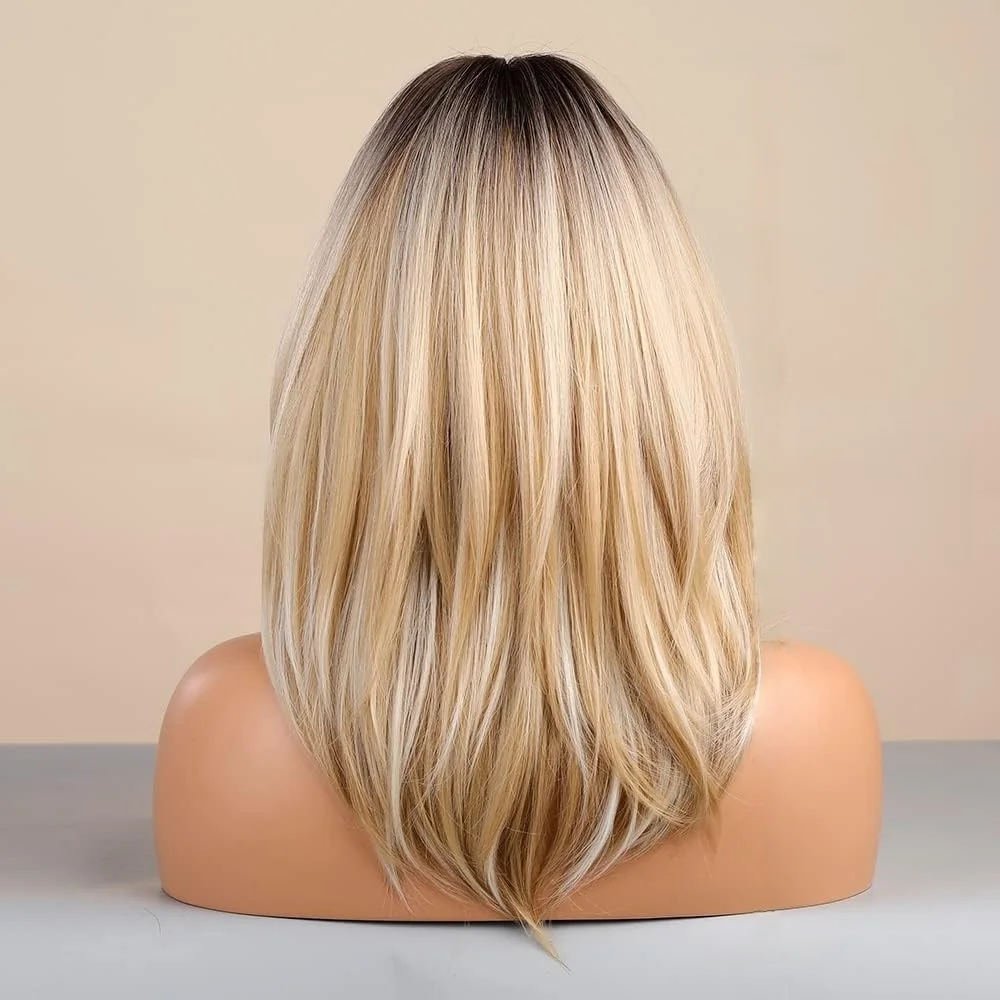 Soft Ombre Blond body wave Hair 150 density 13×4 100%human hair wig lace front wig, with baby hair pre plucked and f 5