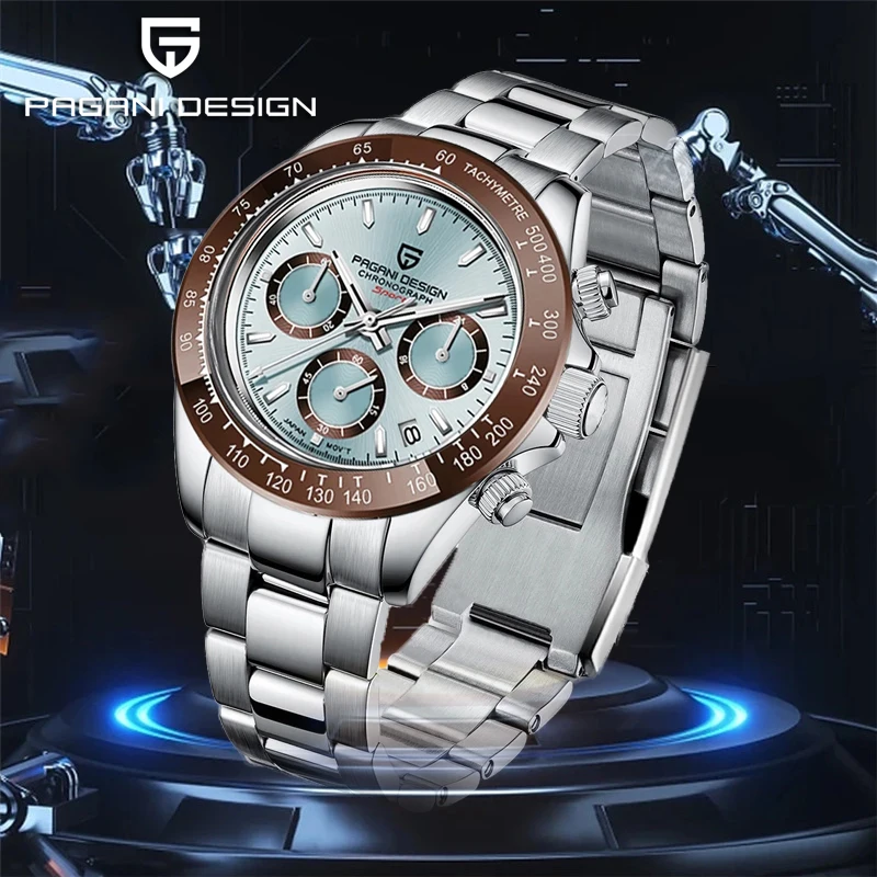 

PAGANI DESIGN 2023 New 40MM 1644 Top Brand Luxury Quartz Watch For Men Automatic Date Wristwatch Sport Chronograph Waterproof