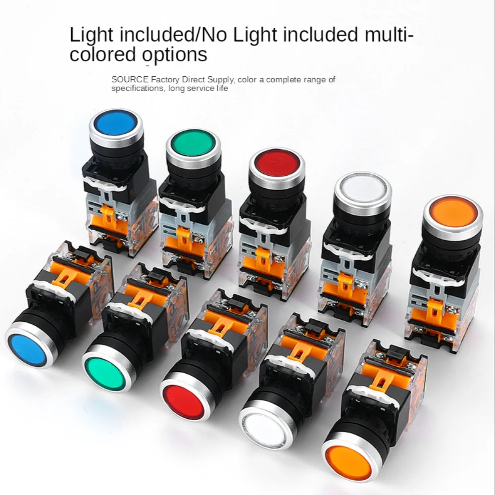 de energia com botao pressao led momentaneo 2no 01