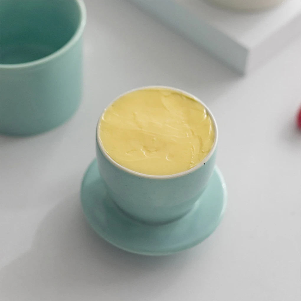 French Butter Crock For Counter With Lid, Spreadable Butter Ceramic Bell Style Jar Dish Keeper Holder Jar