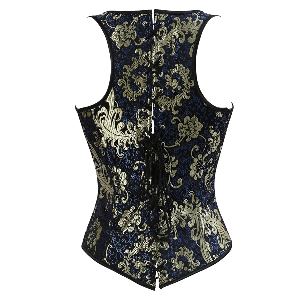 Full Body Embroidery Corset Vest Women Top Corgested Bustier Waist Cincher Straps Corset Waist Trainer Basque Women's Underwear