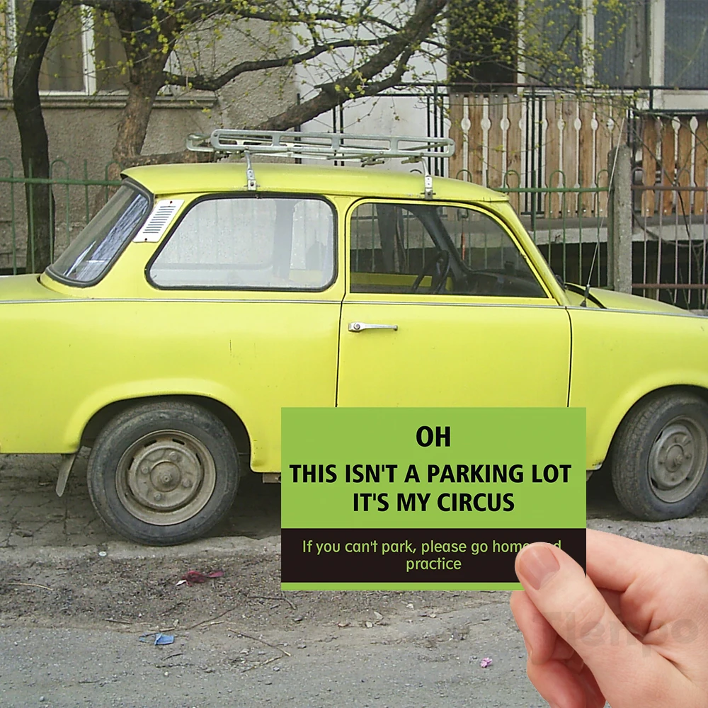 Funny Parking Cards 50pcs "This is not a car park" 3.5 x 2inch Prank Card Prank Driving Fake Ticket mini portable prank props gag cards