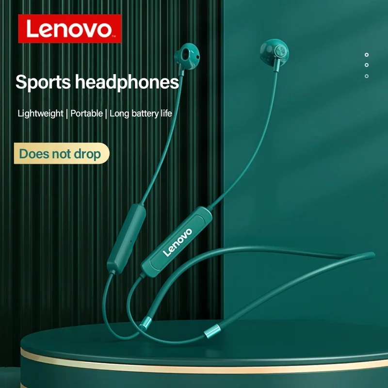 

Беспроводные наушники Lenovo SH1, Bluetooth 5,0, шейные наушники, HIFI Звук, Спортивная Магнитная гарнитура IPX5, водонепроницаемые наушники с микрофоном