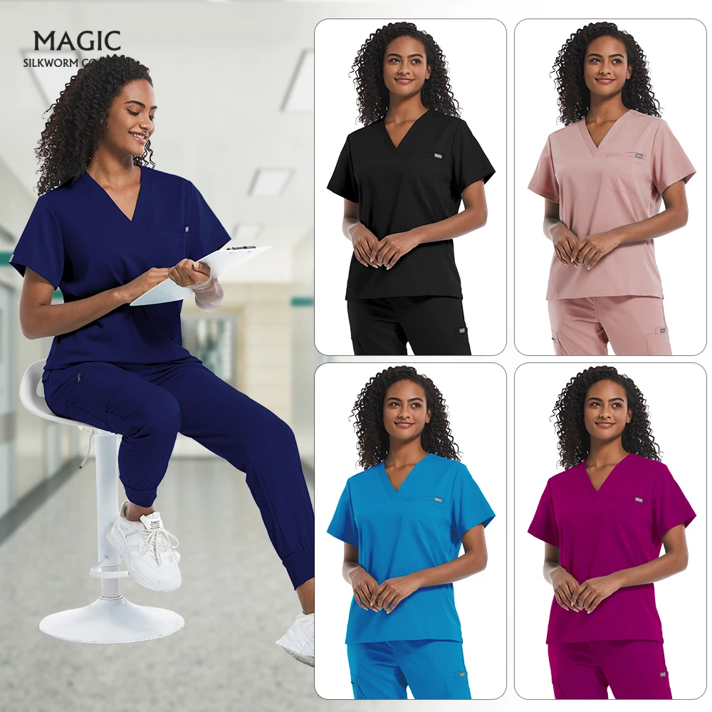 

Pet Veterinary Nurse Uniform Women Medical Scrub Doctor Clothes Suit Spa Lab Cleaning Uniform Set Dental Clinic Nursing Workwear