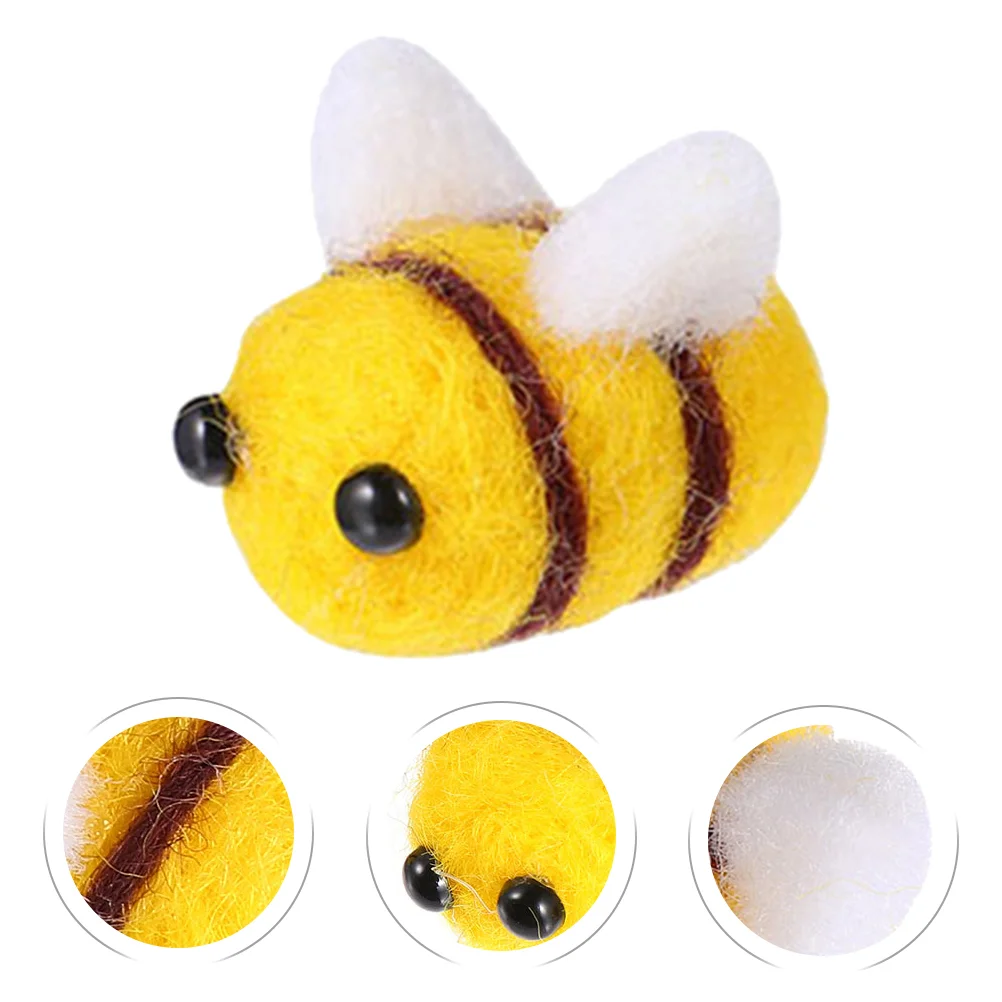 

Wool Felt Bee Hat Accessory Craft for Clothes Bees Decoration DIY Crafts Mini Hair Pins