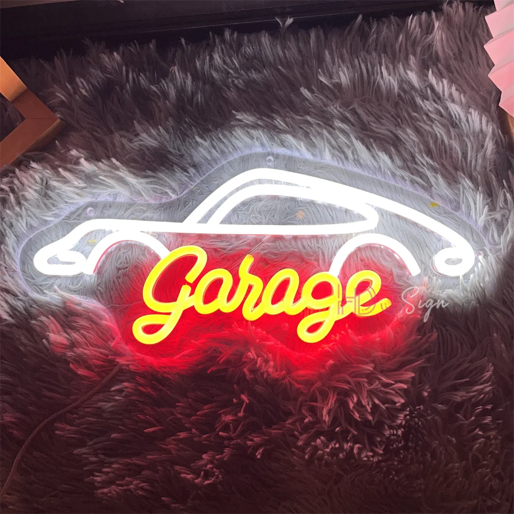 Led Neon Sign Garage Car Auto Repair Neon Led Sign Game Room Decor Camera Da Letto Appeso A Parete Neon Light Sign Workshop Lampada Al Neon Usb