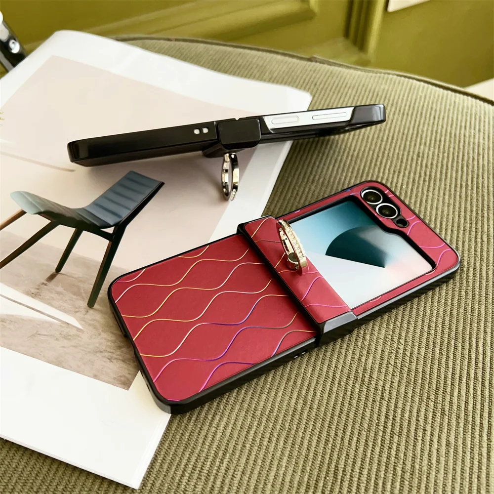 Colorful Wave Pattern Fashion Finger Ring Stand Cover