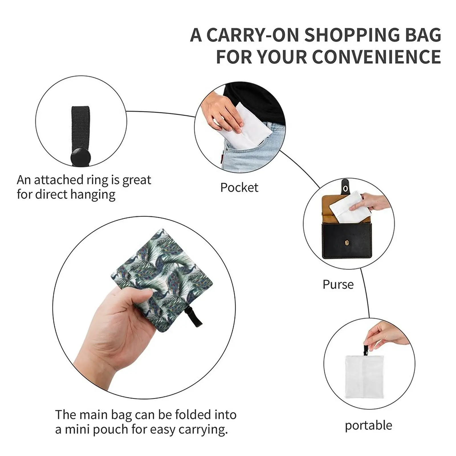 Lightweight Folding Shopping Storage Bag Large Capacity Reusable Grocery Totebag Supermarket Reusable Satchel Bag for Students
