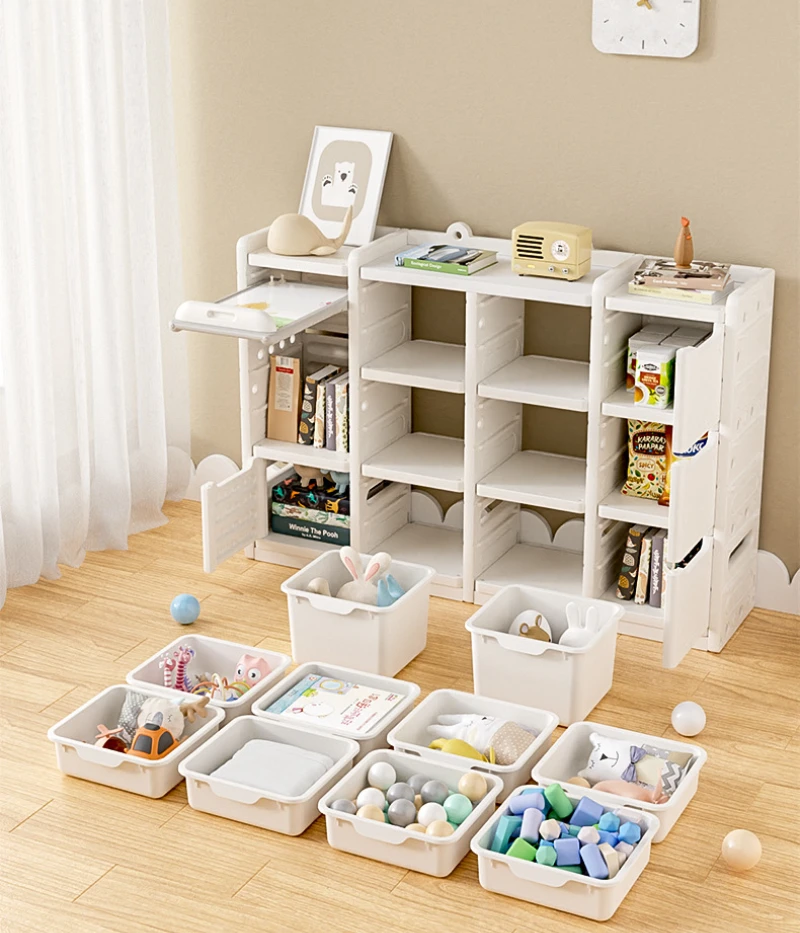 Montessori Toy Shelf Kids Bookshelf, Toy Storage Cubby With Toy - Main Image