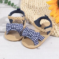 KIDSUN 2021 New Product Baby Sandals Infant Girls Shoes Bow-knot Princess Rubber Sole Non-slip Toddler First Walkers 2-colors 4