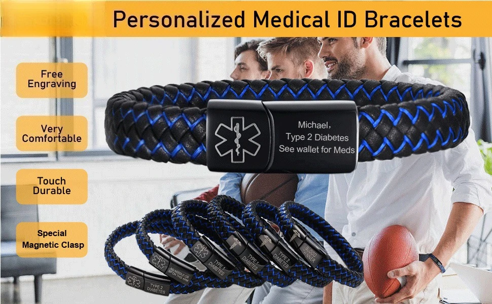 Pulsera médica acero inoxidable