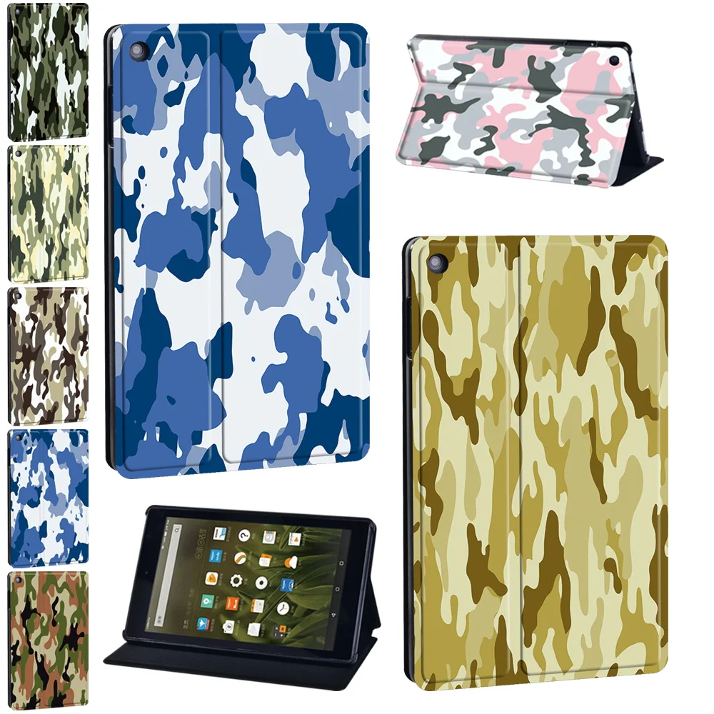 Pu Leather Tablet Case for Fire 7 (5/7/9/12th)/HD 8 Plus(6/7/8/10th