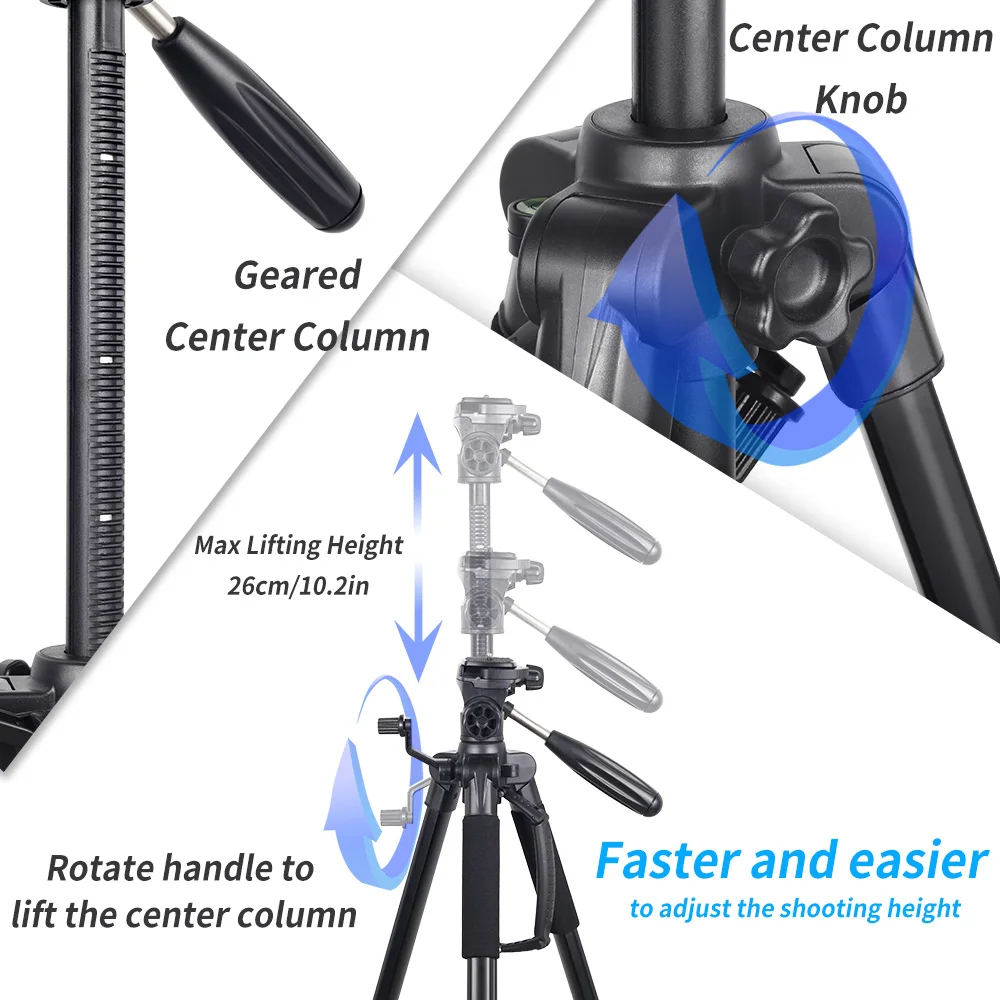 INNOREL RT20 5-Section Aluminum Alloy Tripod Lightweight Travel Professional Stand for DSLR Cellphone Canon Nikon Sony DV Video camera tripod foldable tripod