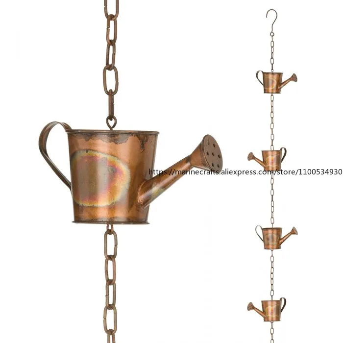 Exquisite Butterfly and Heart Design Metal Rain Chain for Garden Decor Steel Leaf Rain Chain