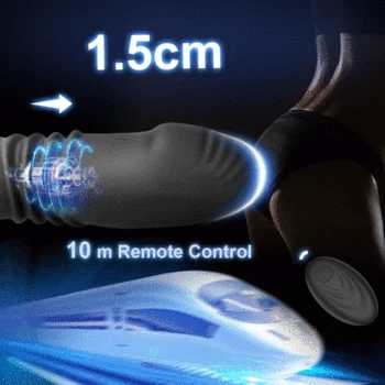 Telescopic Vibrator Remote Control Anal Dildo Butt Plug Prostate Massager Female Masturbator Erotic Sex Toys for Men Women Gay 3