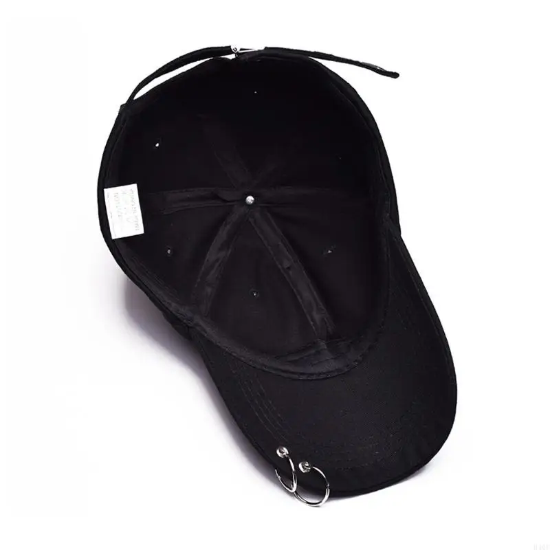 340F Unisex Hip Hip Baseball Rings Sunscreen Plain Solid for Snapback Trucker Dad