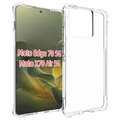 HD Clear TPU Back Case, Anti - Shock Transparent Soft Cover for Moto X70 Air 5G (Anti - Shock)