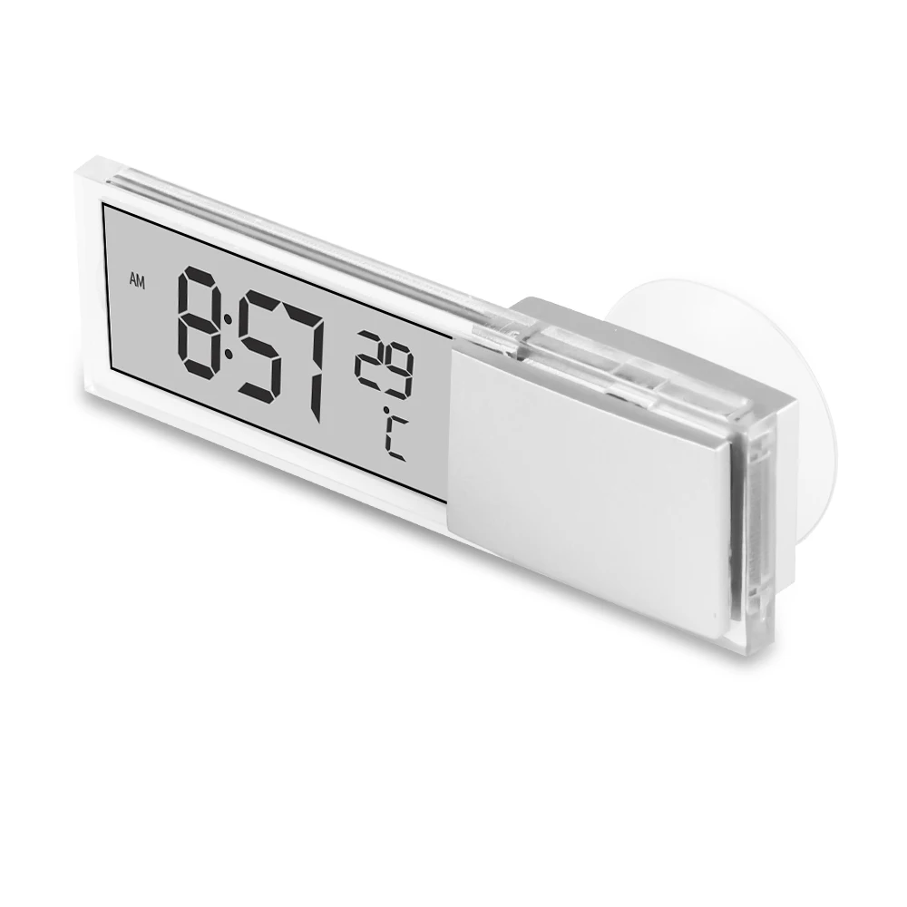 2 In 1 Automobil Auto Uhr LCD Display Sucker Typ Uhr Thermometer