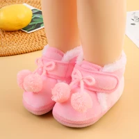 Newborn Booties Baby Socks Shoes Girl Winter Warm Cute Toddler Prewalkers Soft Anti-slip Infant Newborn Crib Crawl Shoes 5