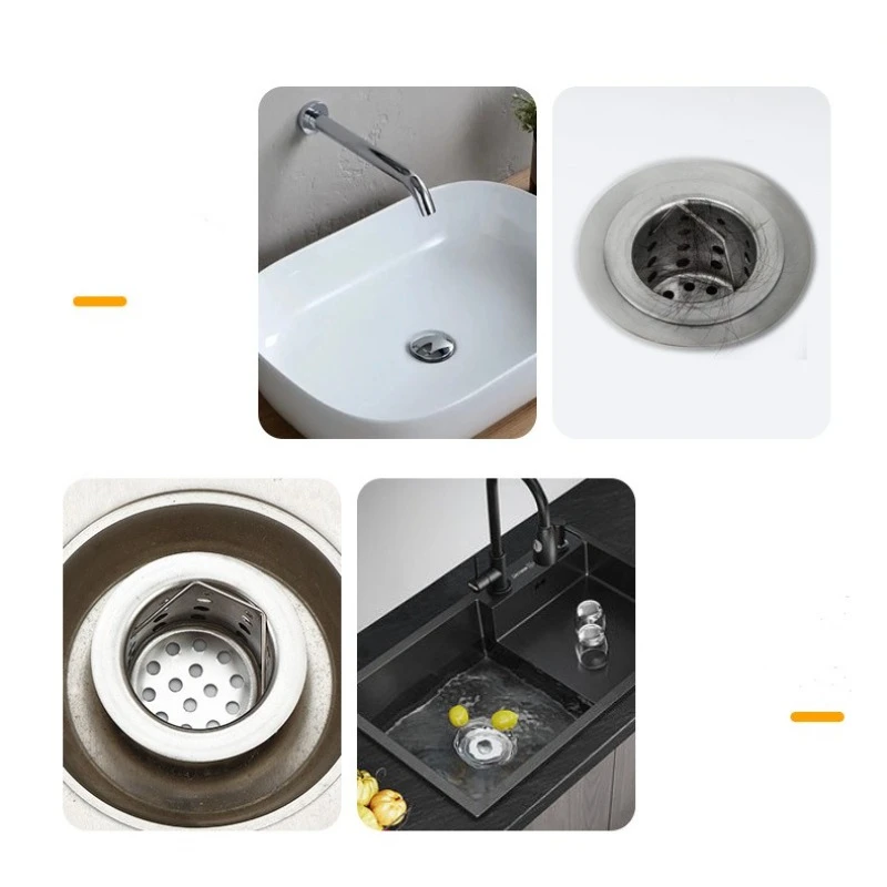 Stainless Steel Floor Drain Filter Mesh Sink Anti-clog Shower Leak Net Strainer Hair Catcher for Kitchen Bathroom Accessories
