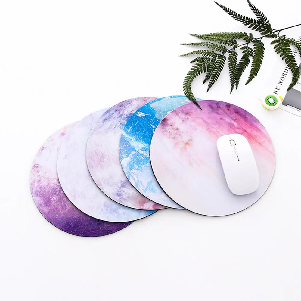 Creative Circular Planet Series Mouse Pad Natural Rubber Anti Slip Mouse Pad Game Office Anti Friction Single Sided Mouse Pad