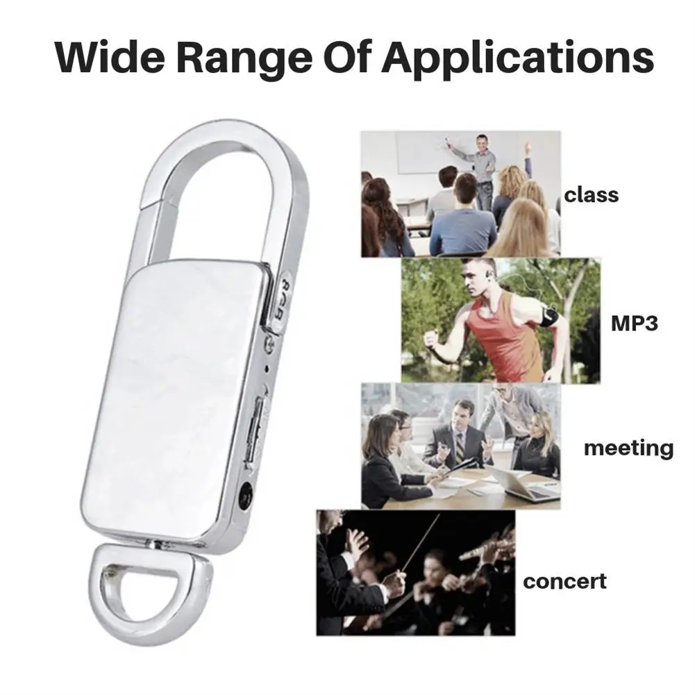 Portable Keychain 8GB Dictaphone Digital Voice Recorder Hd Noise Reduction Voice Activated Recording Audio Sound Mp3 Player S20 voice recorder