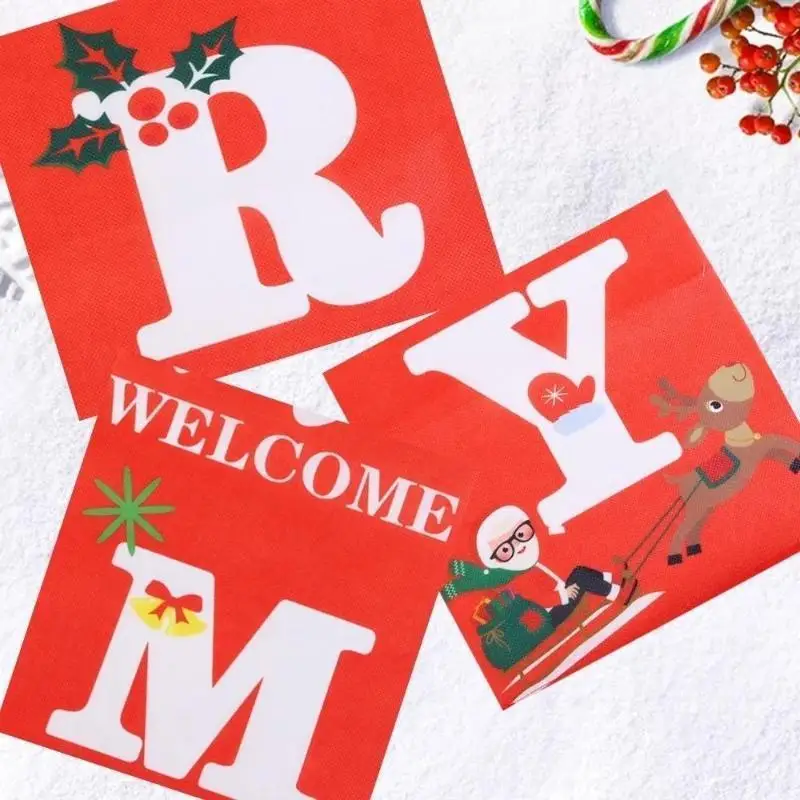 Christmas Decorations For House Hanging Christmas Ornaments Merry Christmas Veranda Sign Decorative Door Banner