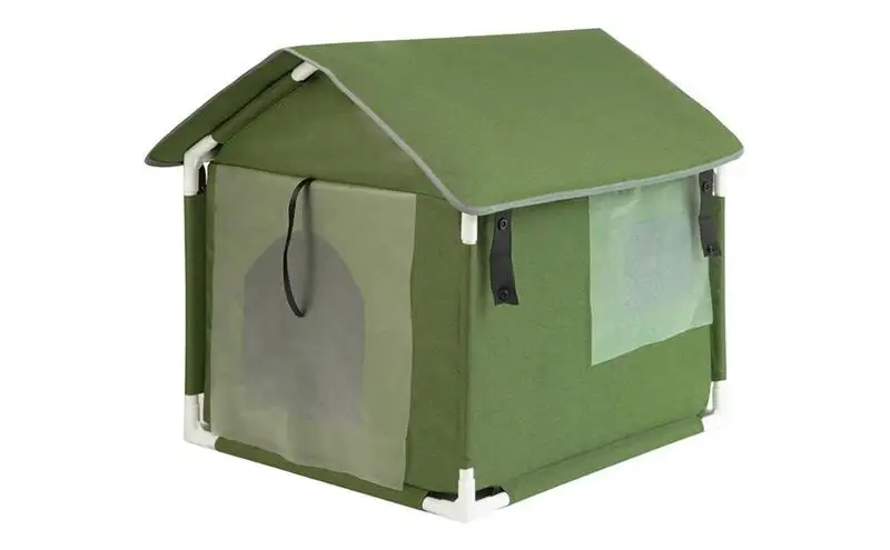 

Outdoor Cat House Oxford Cloth Weatherproof Foldable Comfortable Pet Cave With Removable Cushion For Dogs Cats pet supplies