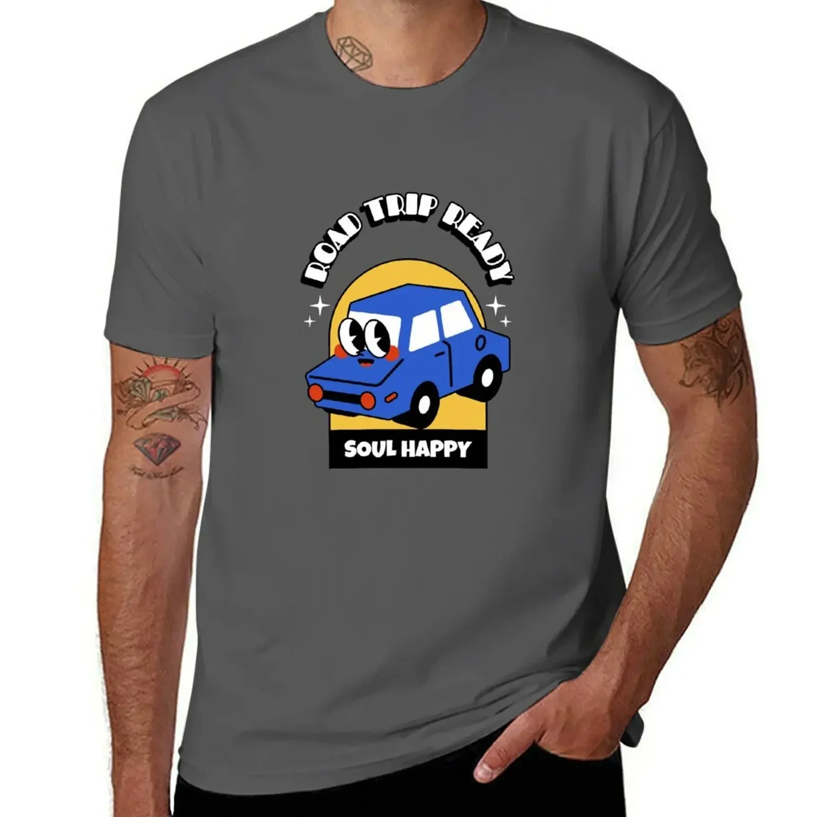 

Road Trip Ready, Soul Happy T-shirt summer tops oversized plus size tops fitted t shirts for men