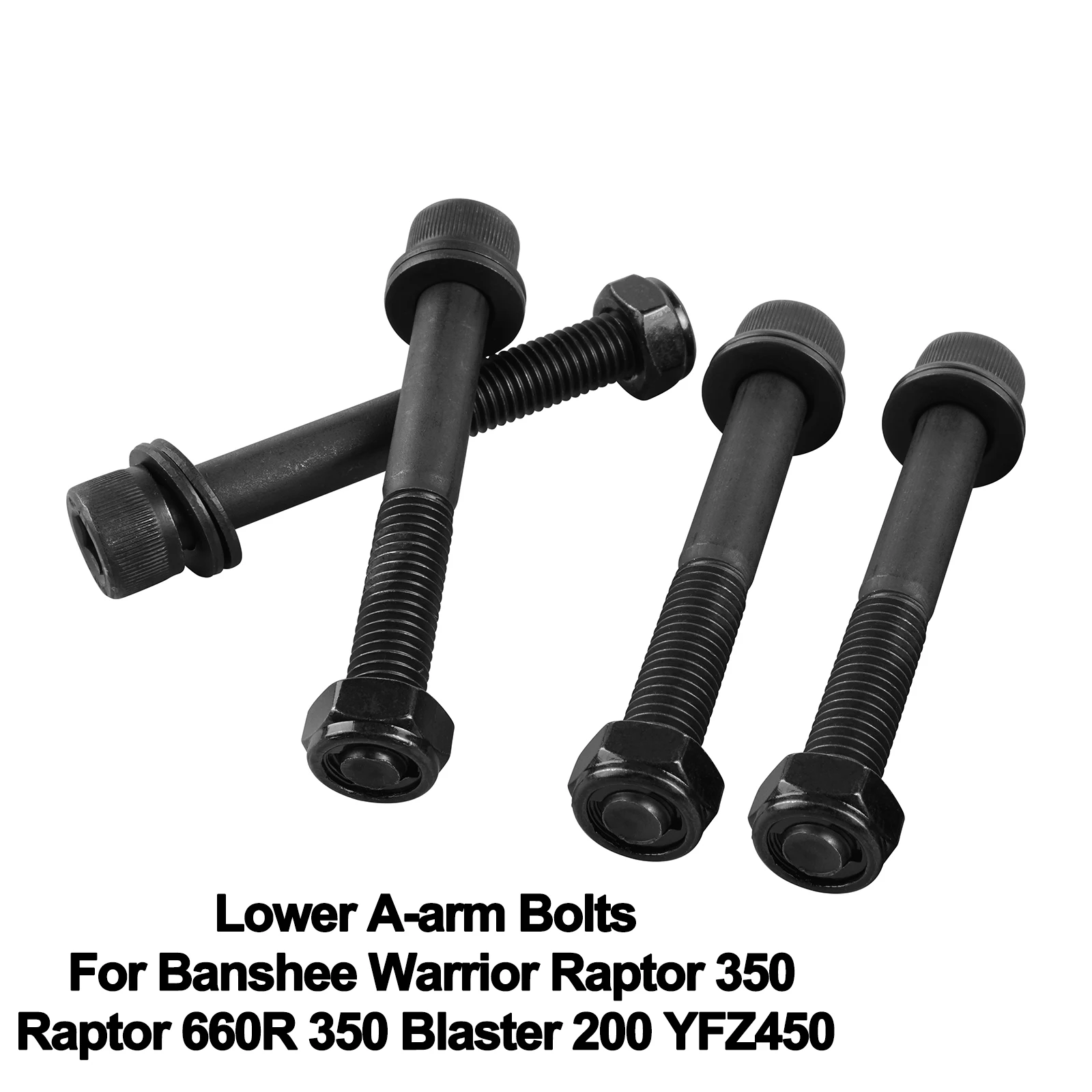 For Yamaha BLASTER 200 WARRIOR 350 YFZ350 Raptor 660R Banshee 350 YFZ450 ATV Lower A-arm Bolts Kit Dirt Road Accessories aluminum exhaust pipe tail throat is suitable for ford f150 a complete set of raptor body modified off road vehicle accessories