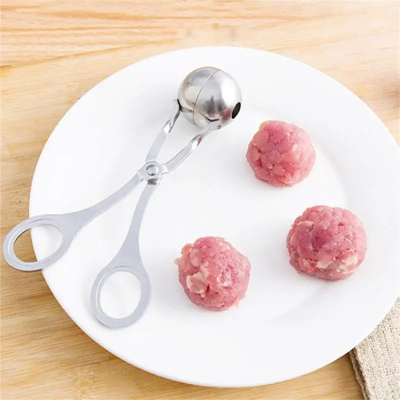 Promotion! Meatball Maker Tongs Meat Baller Scoop Stainless Steel Ball  Maker Meatball Tongs For Fruits Meatball