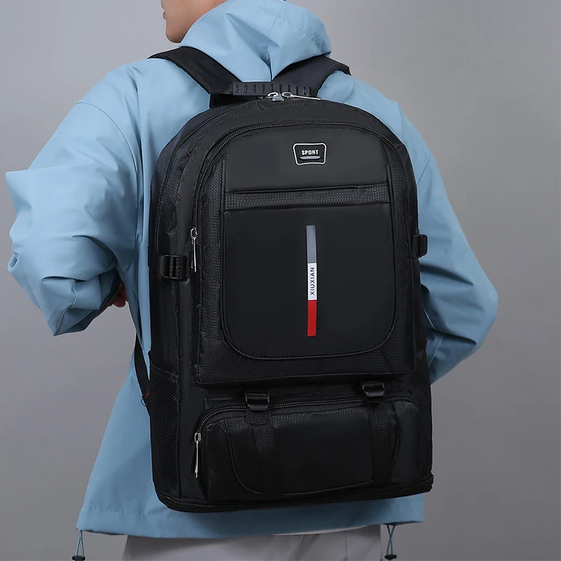 1 large capacity hiking backpack - hiking bag, adjustable shoulder strap, suitable for outdoor exploration, camping, travel, adv