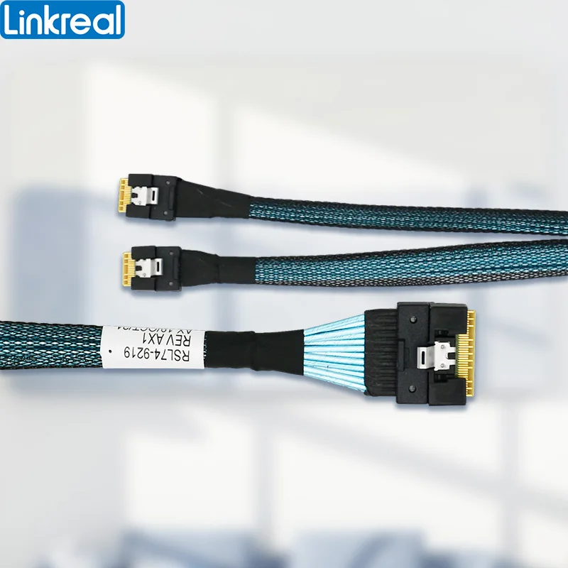 Pcie 4.0 Slimsas Sff8654 8i para Xsff9654 4i Cable-80cm - Imagem 3