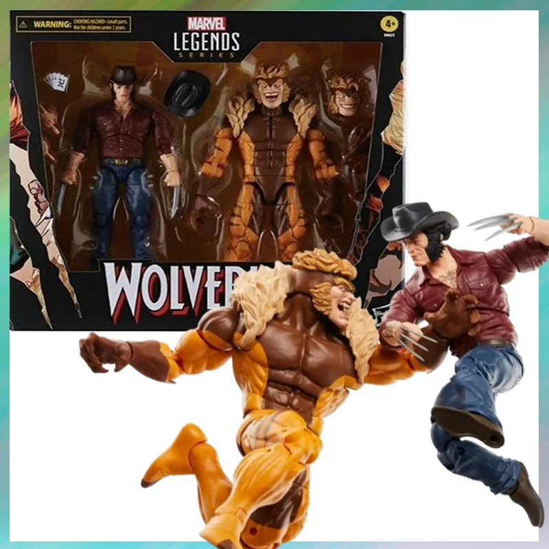 

Marvel Legends Series Wolverine 50th Anniversary Marvel'S Logan Vs Sabretooth Collectible 6-Inch Anime Action Figure Kids Gifts