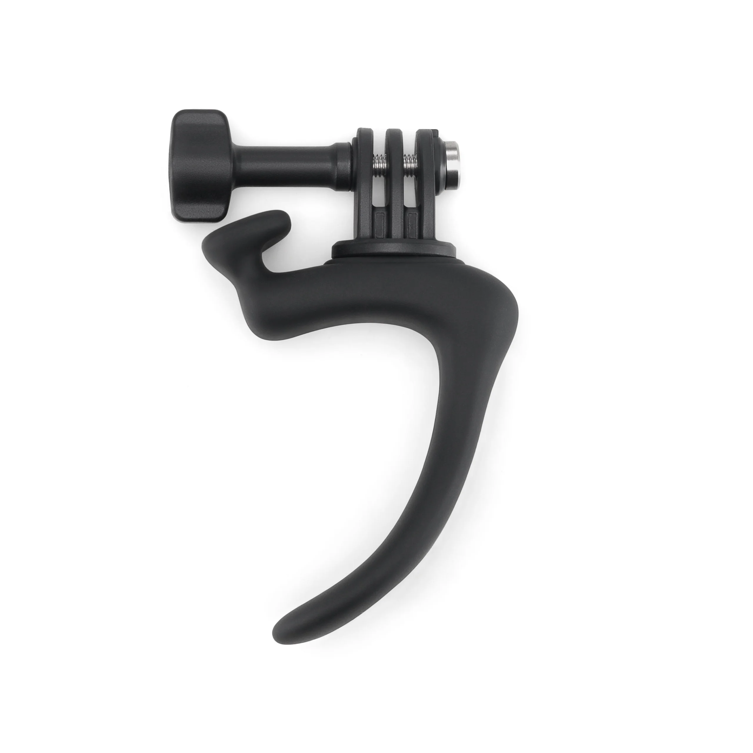 Gros plan sur la monture silicone pour Osmo Action 5 Pro/4/3 montrant les anneaux de fixation.