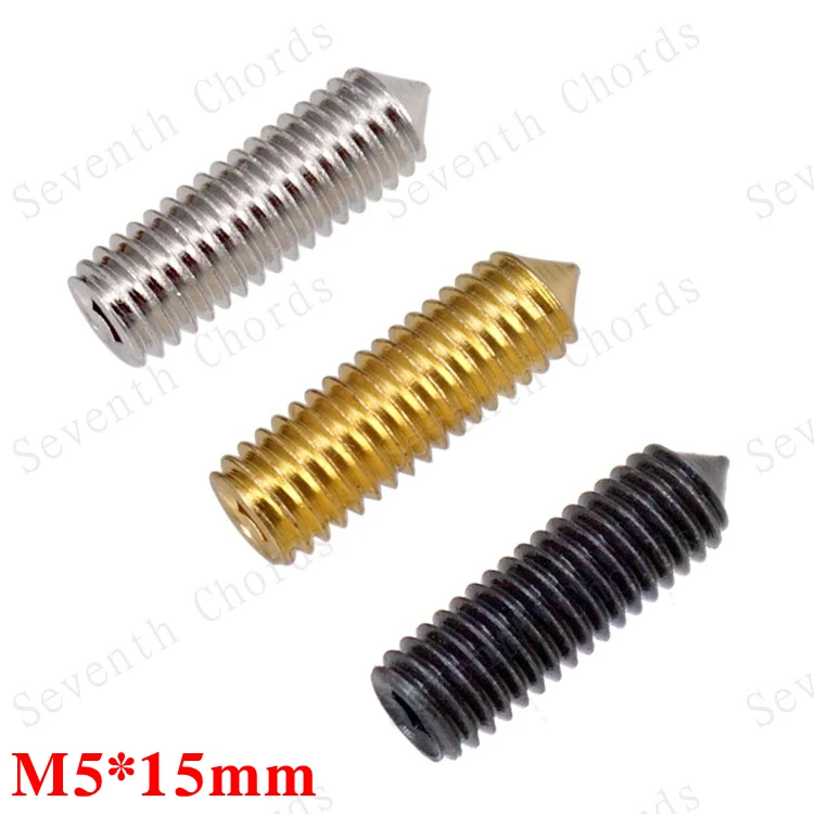 

12 Pcs M5*15mm Tremolo Bridge Fine Tuning Hexagon Screws Humbucker Pickup Polepiece Hex Screws for Electric Guitar