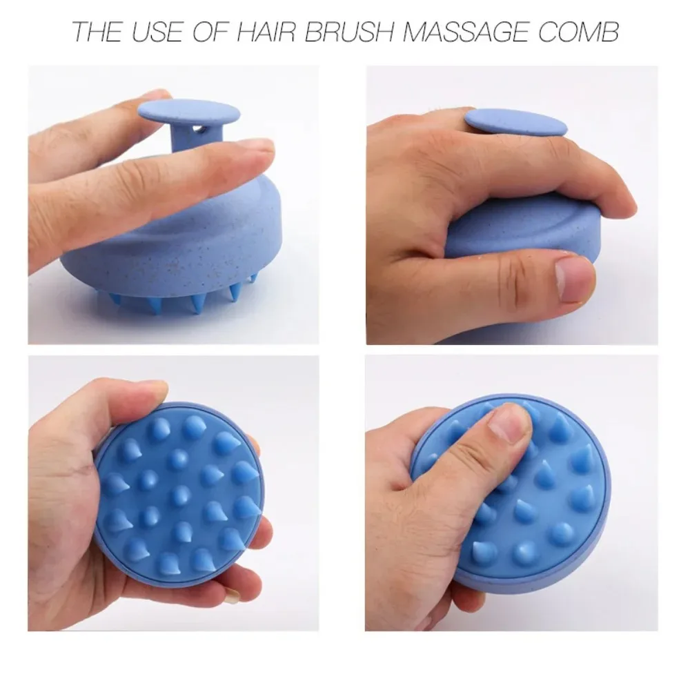 Shampoo Brush Silicone Head Scalp Massage Comb Hair Washing Body Massage Bath Shower Salon Hairdressing Tool
