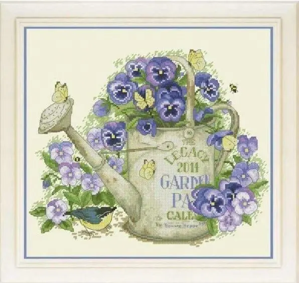 

Шаблоны для вышивки крестиком, «сделай сам», нитки для вышивки Homefun, рукоделие Homefun, подсчитанный трехцветный кастрюля и птица 38-33