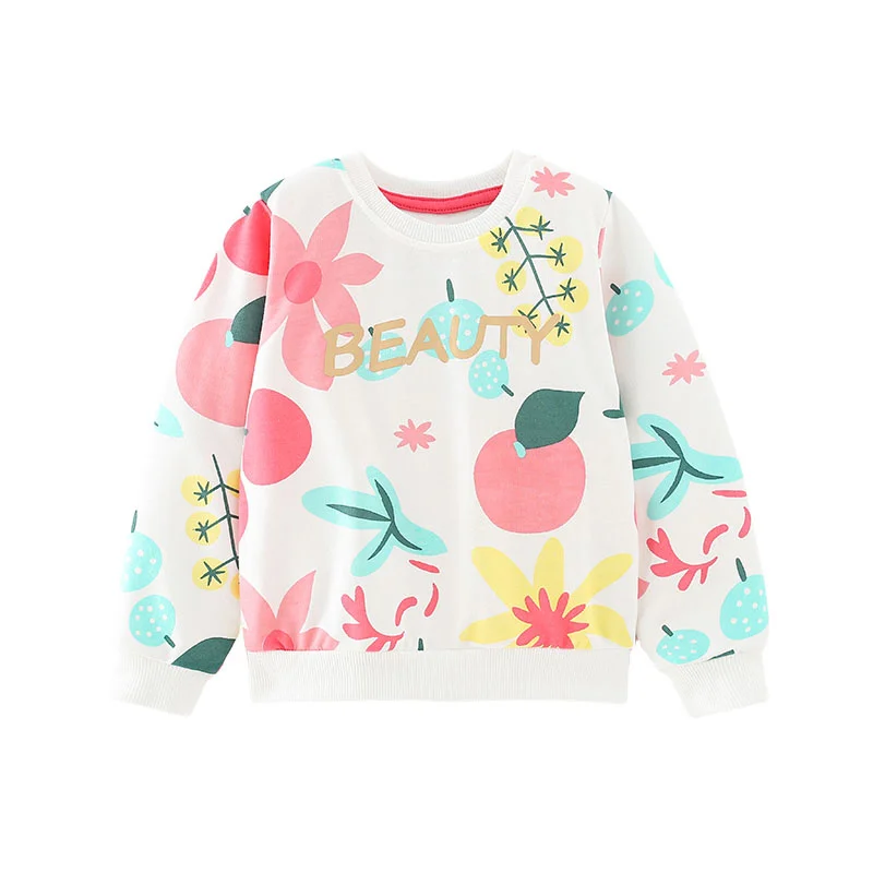 Jumping Meters 2-7T Apples Print Girls Boys Sweatshirts for Winter Spring Toddler Cotton Tops Fashion Sport Children Shirt 1