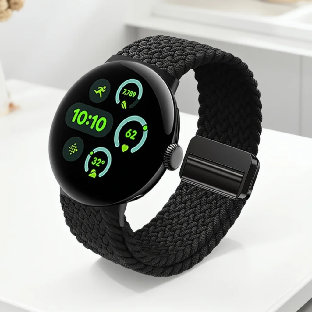 Sport Nylon Magnetic Braided Bracelet Band - 41mm Adjustable Strap