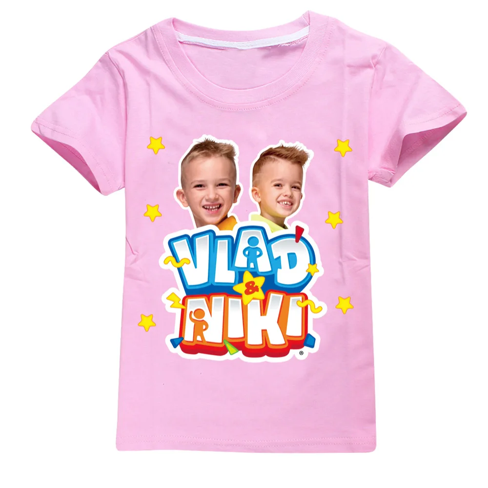 Children's Summer Tee Vlad Niki Pullover for Teenage Boys Cotton Infant Kids Clothes Princess T-Shirt Tops Girls Younth Clothing