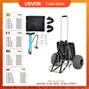 VEVOR Beach Carts for Sand with 13" TPU Balloon Wheels 165 LBS Loading Folding Sand Cart Aviation Aluminum Cart for Picnic 1
